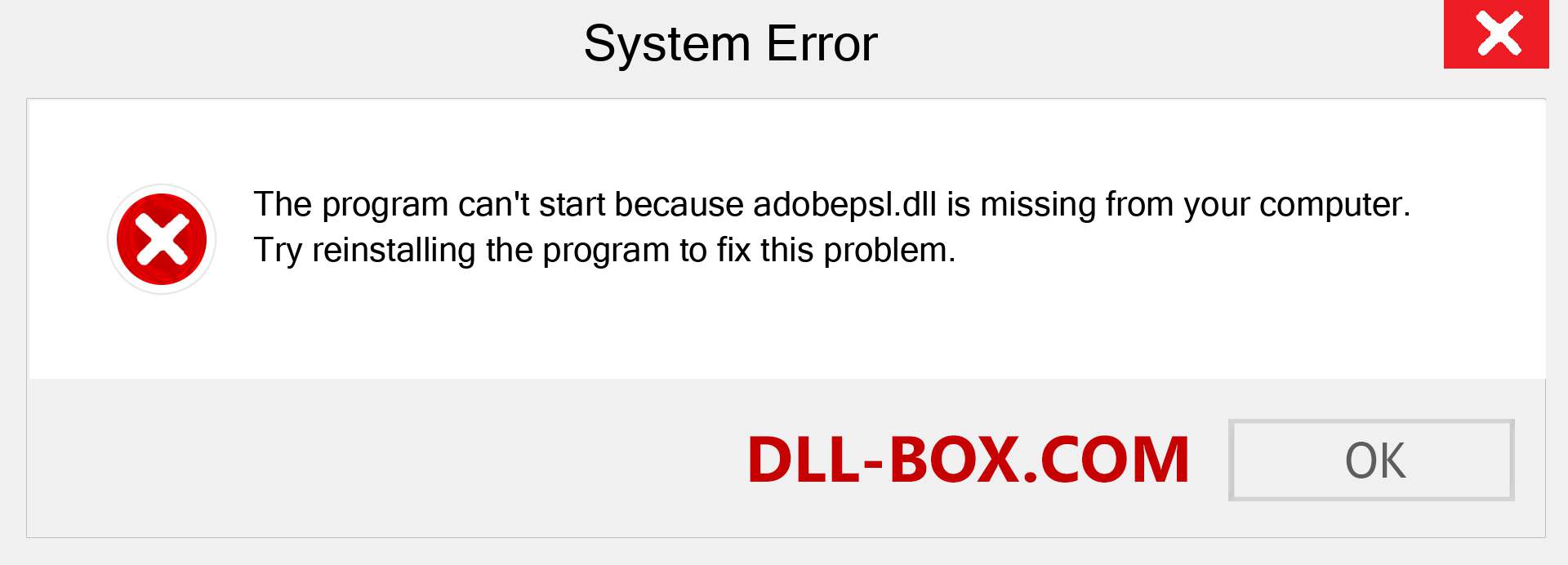  adobepsl.dll file is missing?. Download for Windows 7, 8, 10 - Fix  adobepsl dll Missing Error on Windows, photos, images